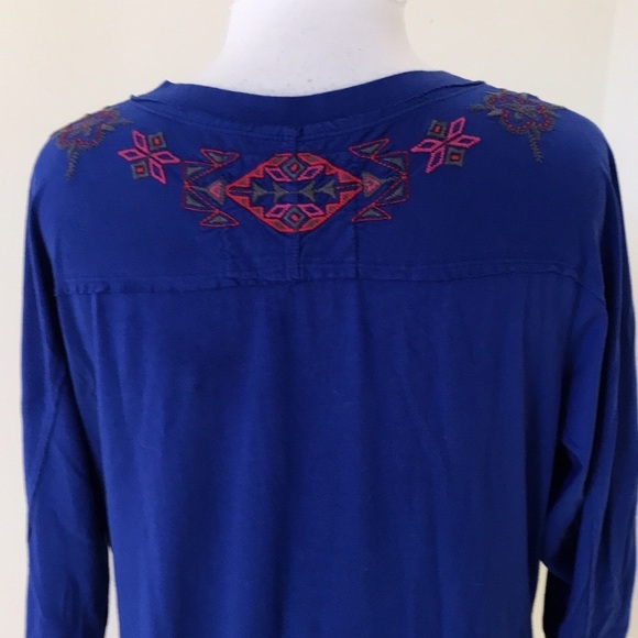 JOHNNY WAS Size L embroidered front button dress - Picture 3 of 9